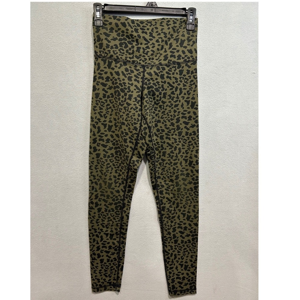 DYI Define Your Inspiration Leggings Womens Medium Olive Green Leopard High Rise